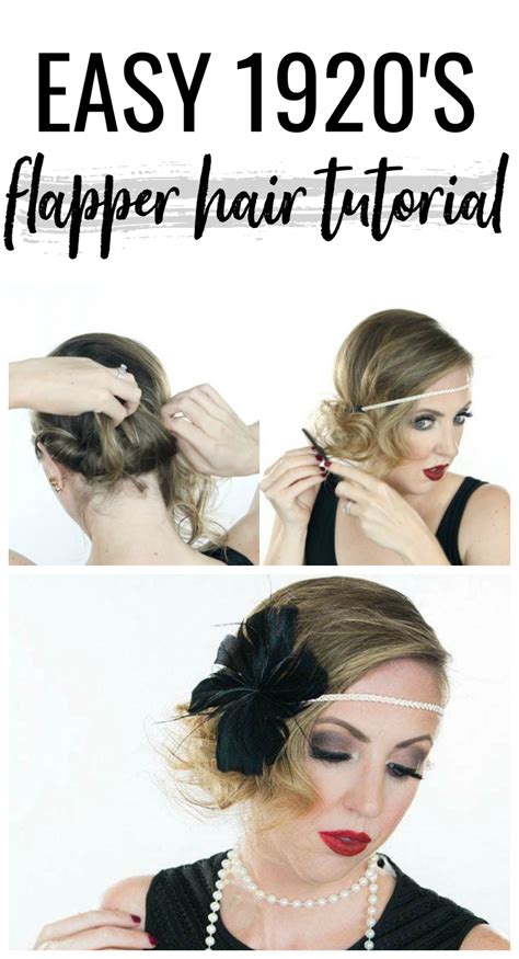 1920s hair tutorial for long hair|1920s hair tutorial with headband.